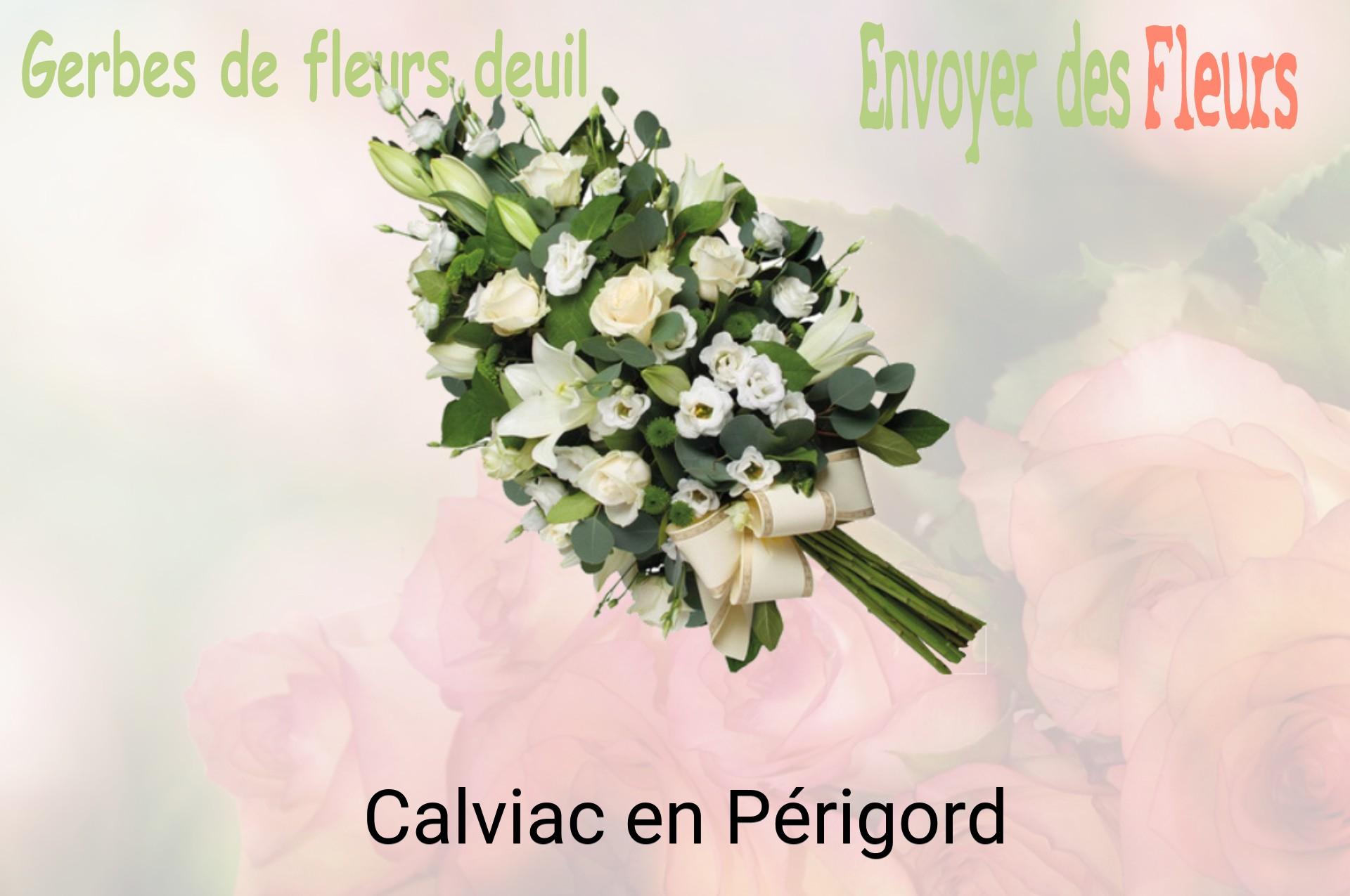 Gerbe de fleurs de deuil livrée à Calviac-en-Périgord